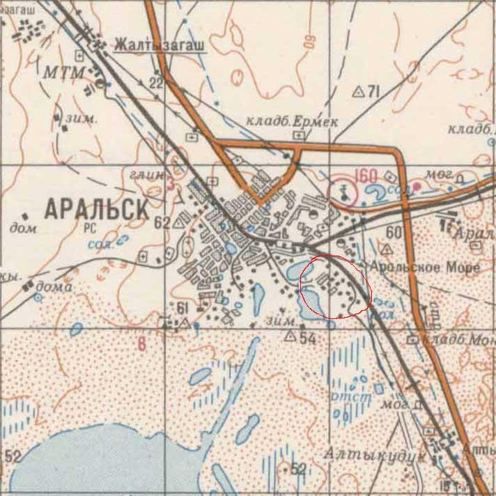 Карта Аральска