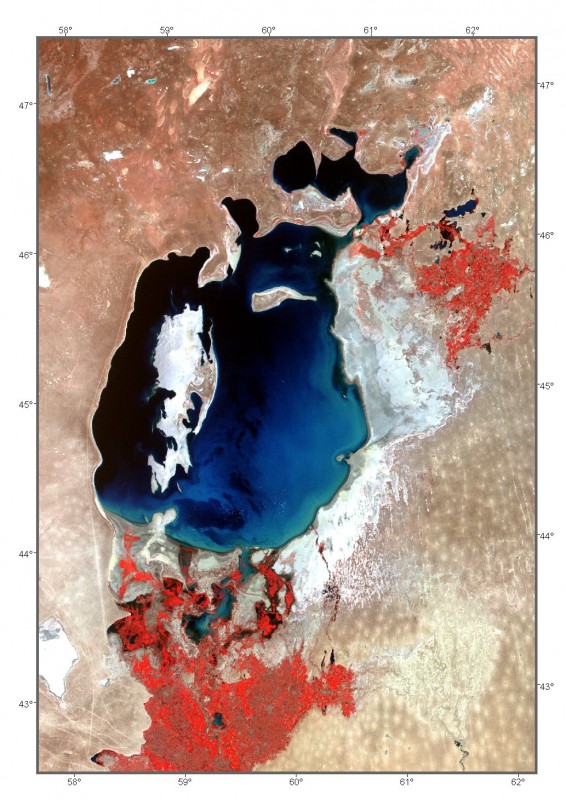 Аральское море по состоянию на 17 июля 1993 года